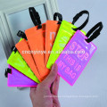 fluorescente equipaje de etiqueta pvc equipaje noctiluciente